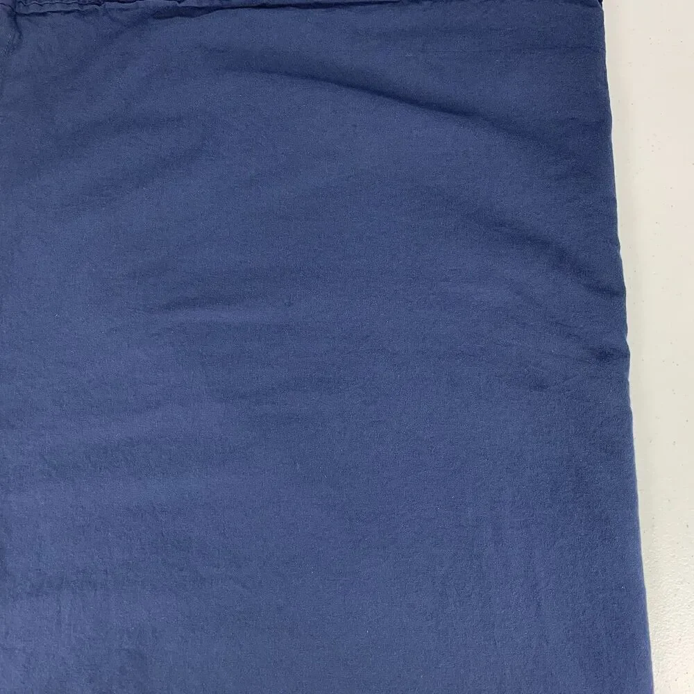 Lane Linen Flat Sheet Twin XL Blue 100% Organic Cotton GOTS Certified 108x66